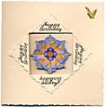 Birthday window tea bag folding card