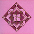 Hearts jewel rubber stamping card