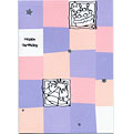 Quick sticker squares card