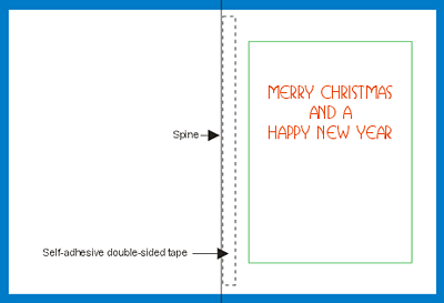 Free Christmas greetings card insert template to download and print