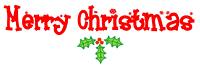 Free Merry Christmas clipart for your greetings card inserts