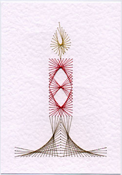 Free candle prick and stitch pattern to download