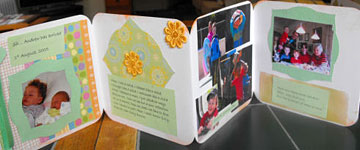 Some of the concertina pages in the tin.