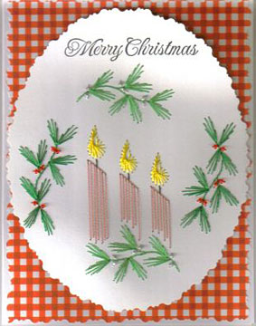 Candles, holly and mistletoe