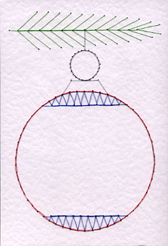 Free bauble Christmas stitching pattern added at Form-A-Lines