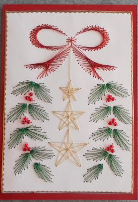 Christmas bow with stars