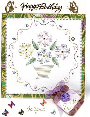 Ann's 70th stitching card of the week