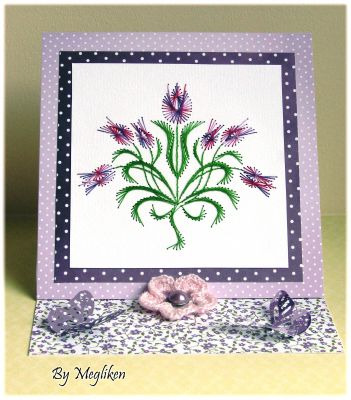 Violet easel card