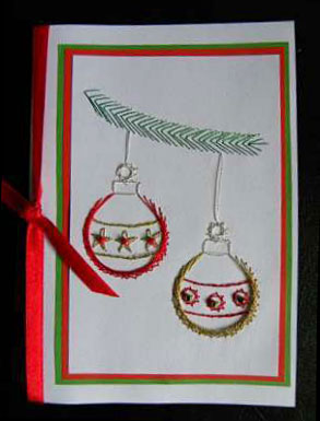 Christmas baubles – forum gallery stitching card of the week