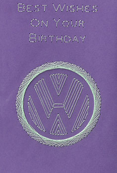 Free VW logo prick and stitch pattern