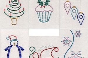 Christmas patterns added at Stitching Cards 2012