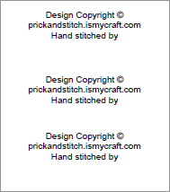 Copyright stickers for Prick And Stitch Is My Craft patterns.