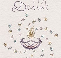 Diwali Lamp pattern added at Stitching Cards
