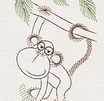 Monkey pattern added at Stitching Cards