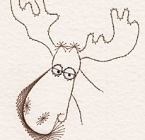 Moose head pattern added at Stitching Cards