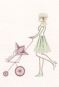 Mother with a stroller