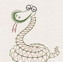 Snake pattern added at Stitching Cards
