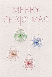 Free Merry Christmas baubles pattern from PinBroidery