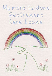 Rainbow retirement card