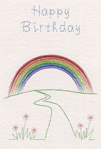 Rainbow pattern at Stitching Cards