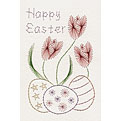 Easter eggs and tulips