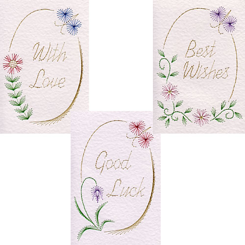 Oval Greetings Set No. 1