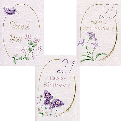Oval Greetings Set No. 2