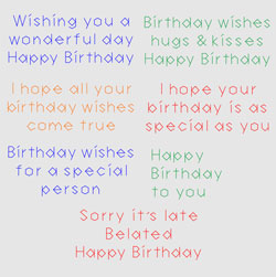 3-line greetings birthday patterns at Stitching Cards