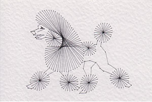 Poodle dog pattern at Stitching Cards