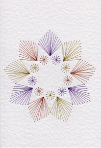 Nine-pointed star pattern at Stitching Cards