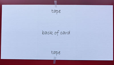 Secure the pricking pattern - back