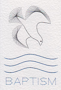 Baptism dove pattern at Stitching Cards