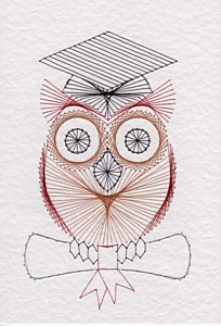 Graduation owl at Stitching Cards