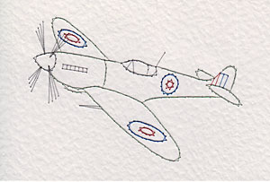Spitfire aircraft pattern at Stitching Cards