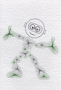 Toy robot pattern at Stitching Cards