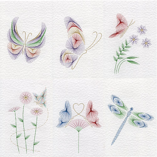 Butterfly patterns at Stitching Cards