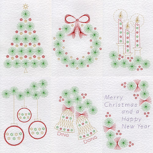 Christmas patterns at Stitching Cards