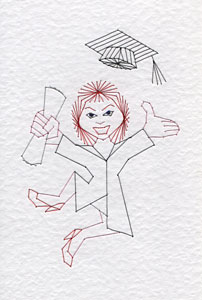 Graduation Student - female e-pattern at Stitching Cards