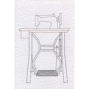Sewing machine pattern at Stitching Cards