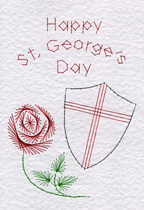St. George's Day pattern at Stitching Cards