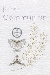 First Communion pattern at Stitching Cards