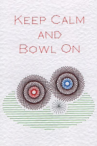 Lawn bowls pattern at Stitching Cards