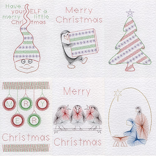 Christmas patterns at Stitching Cards