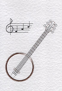 Banjo pattern at Stitching Cards