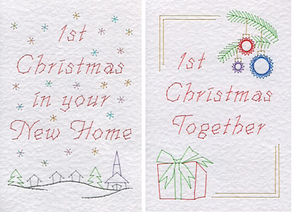 1st Christmas patterns at Stitching Cards