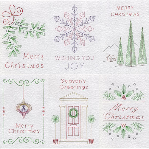 Christmas patterns at Stitching Cards