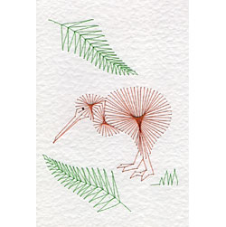 Kiwi bird pattern added at Stitching Cards