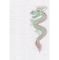 Chinese dragon pattern added at Stitching Cards