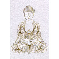 Buddha statue pattern added at Stitching Cards