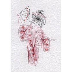 Geisha girl pattern added at Stitching Cards